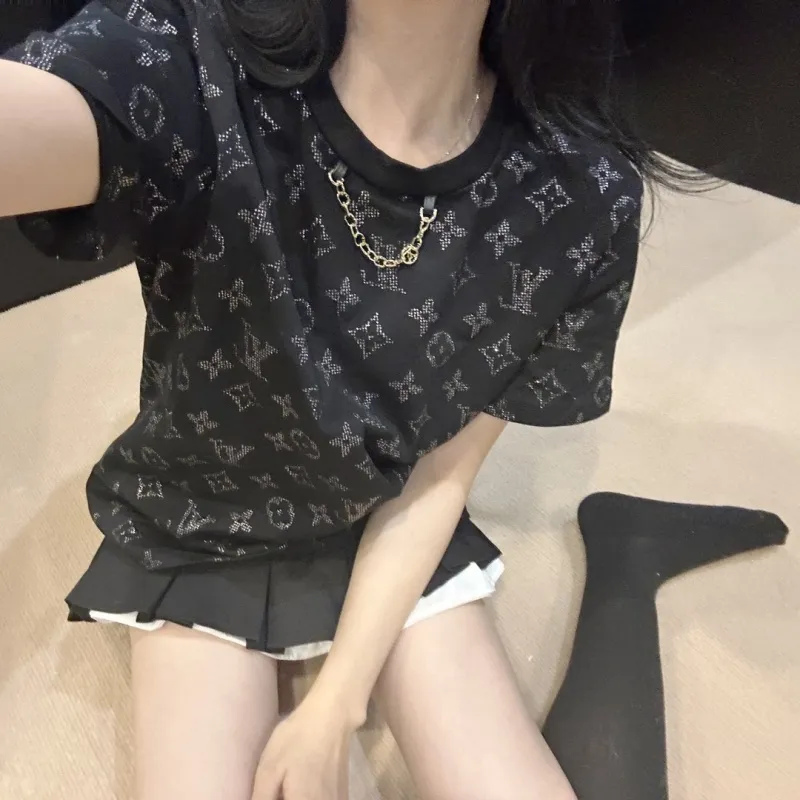 『S-L』大活躍 大人の定番 合わせやすい モード プリント チェーン 半袖 Ｔシャツ