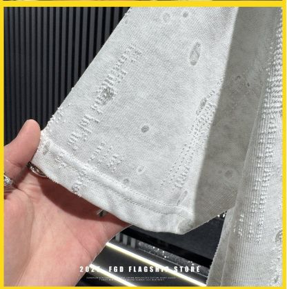 『M-4XL』メンズ高級刺繍入り半袖コットンタイダイモンスター半袖シャツ、新しい夏スタイル。