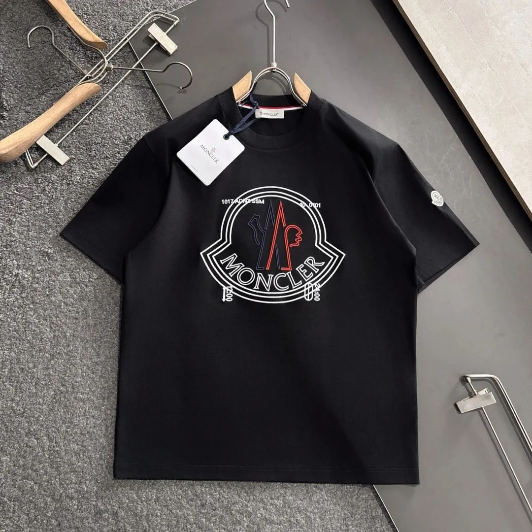 『M-3XL』新作 夏 刺繍 ユニセックス カジュアル ルーズ クルーネック 半袖 Tシャツ