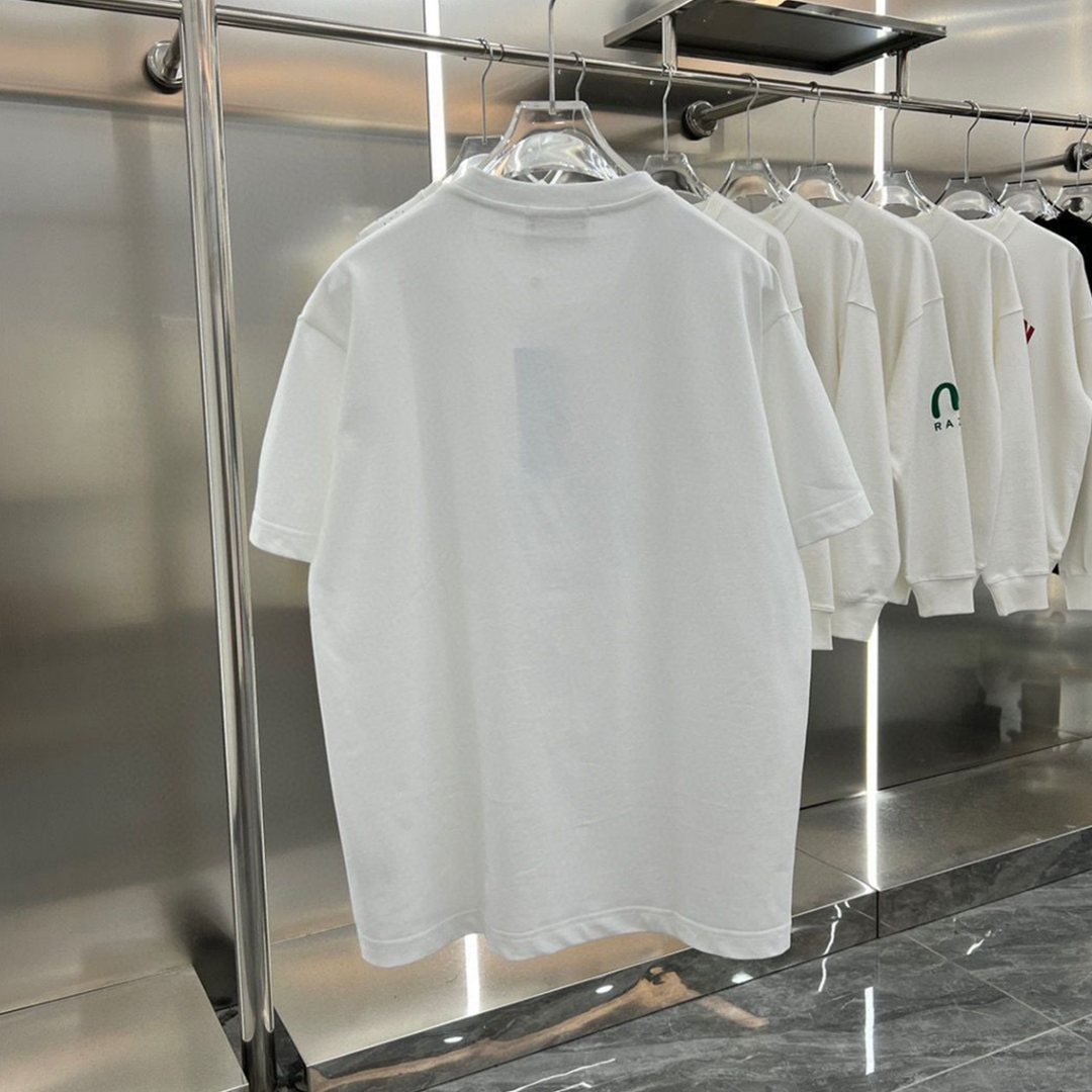 【S-2XL】トレンディなプリントの厚手の半袖ラウンドネックカジュアルルーズユニセックスカップルサマーTシャツトップス