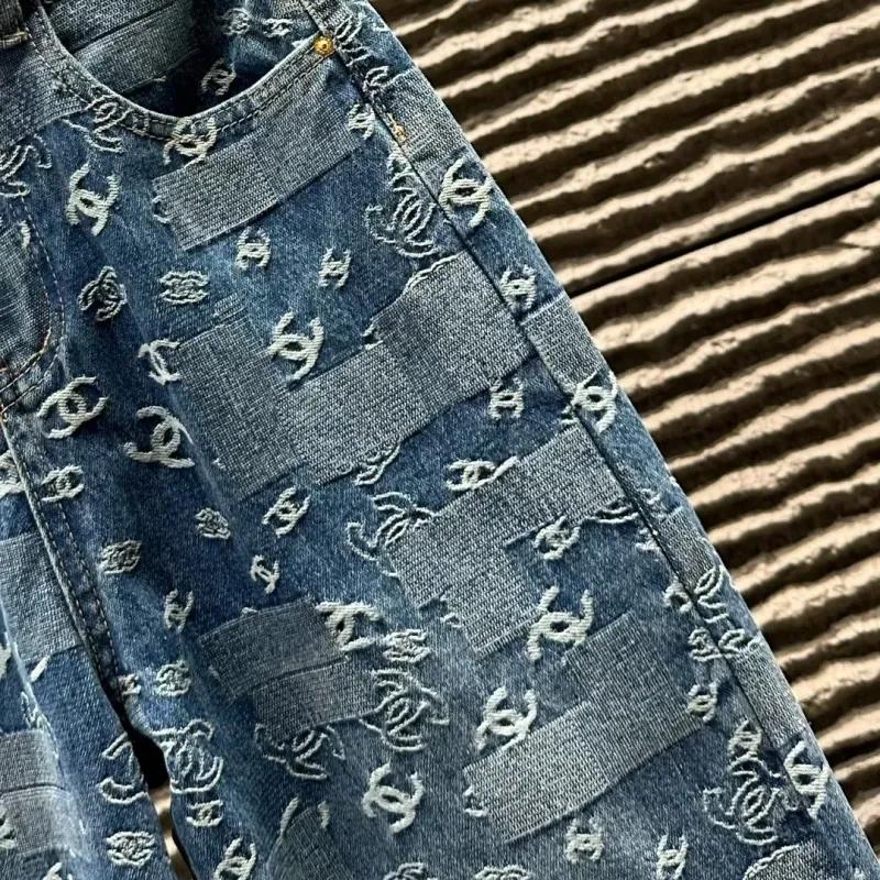 『S-XL』着心地良い 今季も大流行 モード ジャカード デニム パンツ