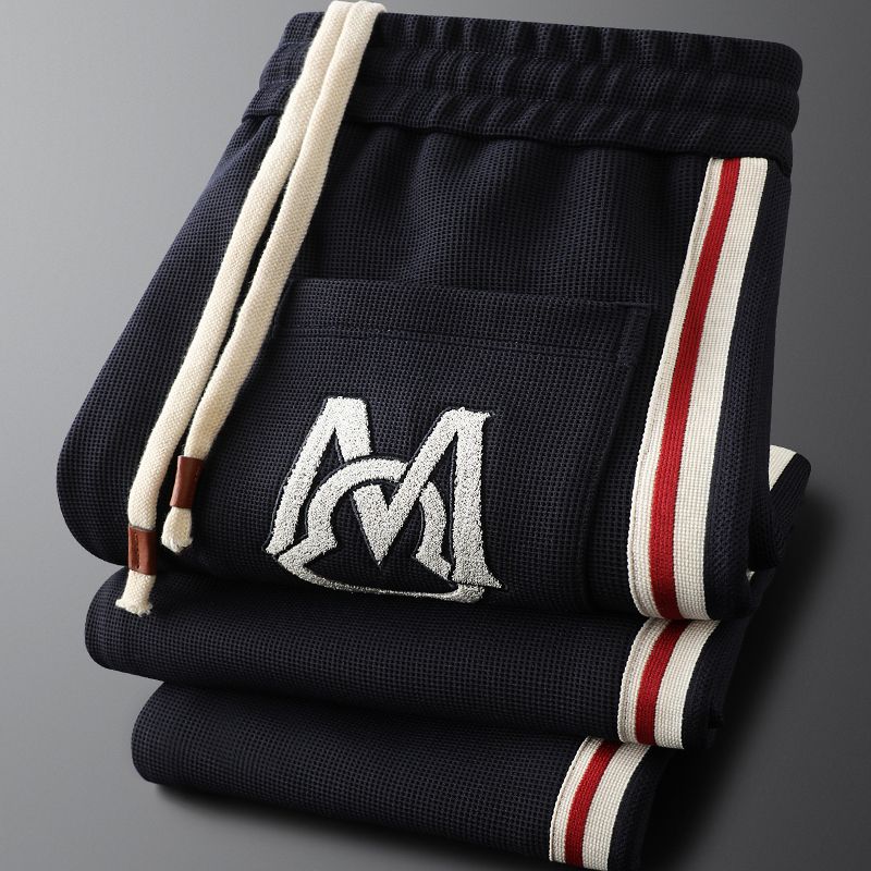 メンズ ライトラグジュアリー スポーツカジュアルパンツ 秋冬 スリムフィット ストレートレッグ スウェットパンツ