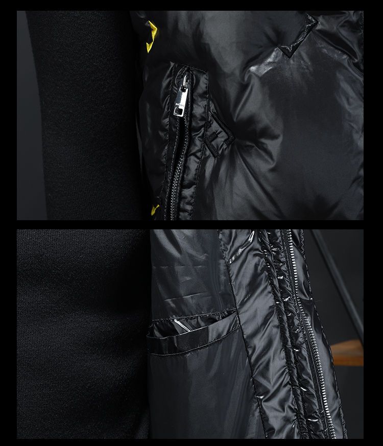 メンズダウンベスト、スタイリッシュなスタンドカラー、秋冬用の暖かいアウター