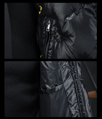 メンズダウンベスト、スタイリッシュなスタンドカラー、秋冬用の暖かいアウター