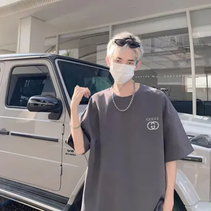 『S-4XL』3色選べる シンプル オーバーサイズ クラシック 通気性のある Tシャツ