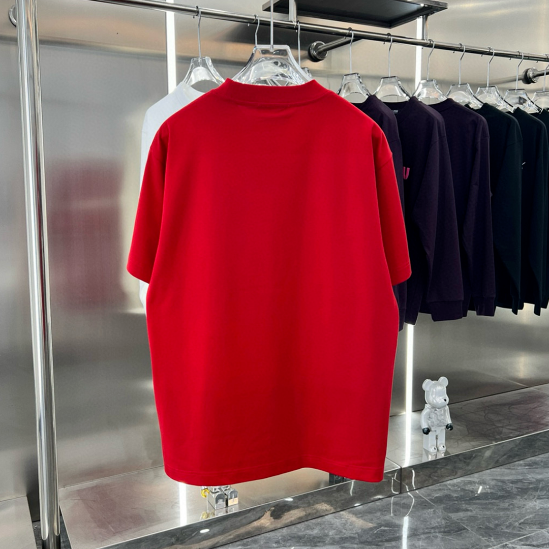 【S-2XL】トレンディなプリントの厚手の半袖ラウンドネックカジュアルルーズユニセックスカップルサマーTシャツトップス