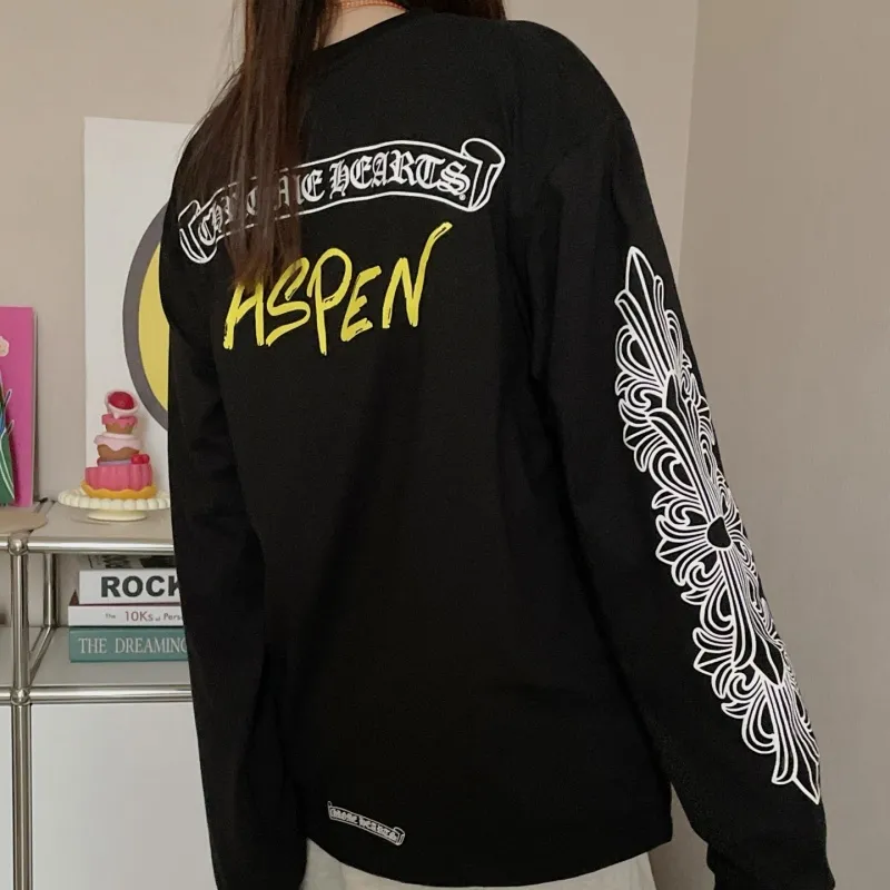 人気爆発中 着回し最強 シンプル プリント 長袖 Ｔシャツ