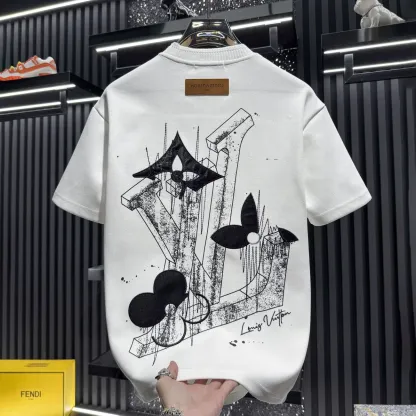 『M-3XL』新入荷メンズ 夏物 刺繍入りストリートスタイル 半袖Tシャツ