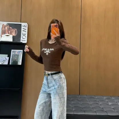 【S-L】NO.1人気 話題沸騰中 新作 モード プリント 長袖 Ｔシャツ
