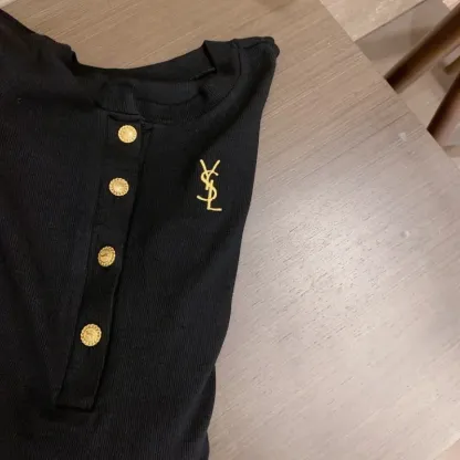 『S-L』絶対流行 大好評 おしゃれ ボタン 刺繍 長袖 Ｔシャツ