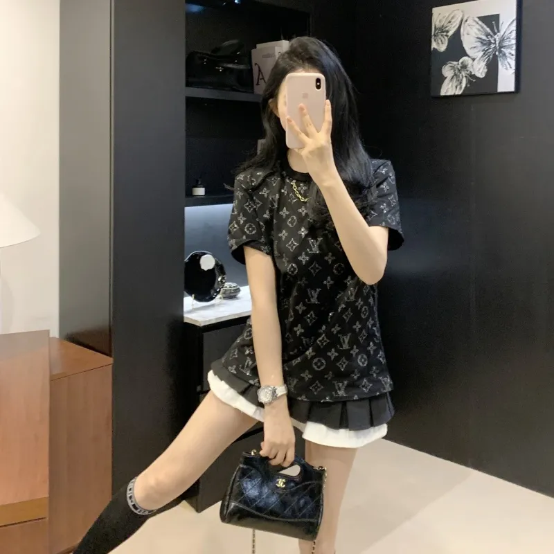 『S-L』大活躍 大人の定番 合わせやすい モード プリント チェーン 半袖 Ｔシャツ