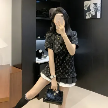 『S-L』大活躍 大人の定番 合わせやすい モード プリント チェーン 半袖 Ｔシャツ