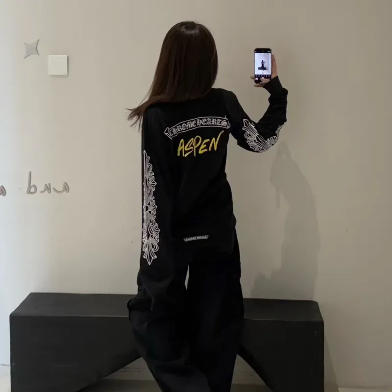 人気爆発中 着回し最強 シンプル プリント 長袖 Ｔシャツ