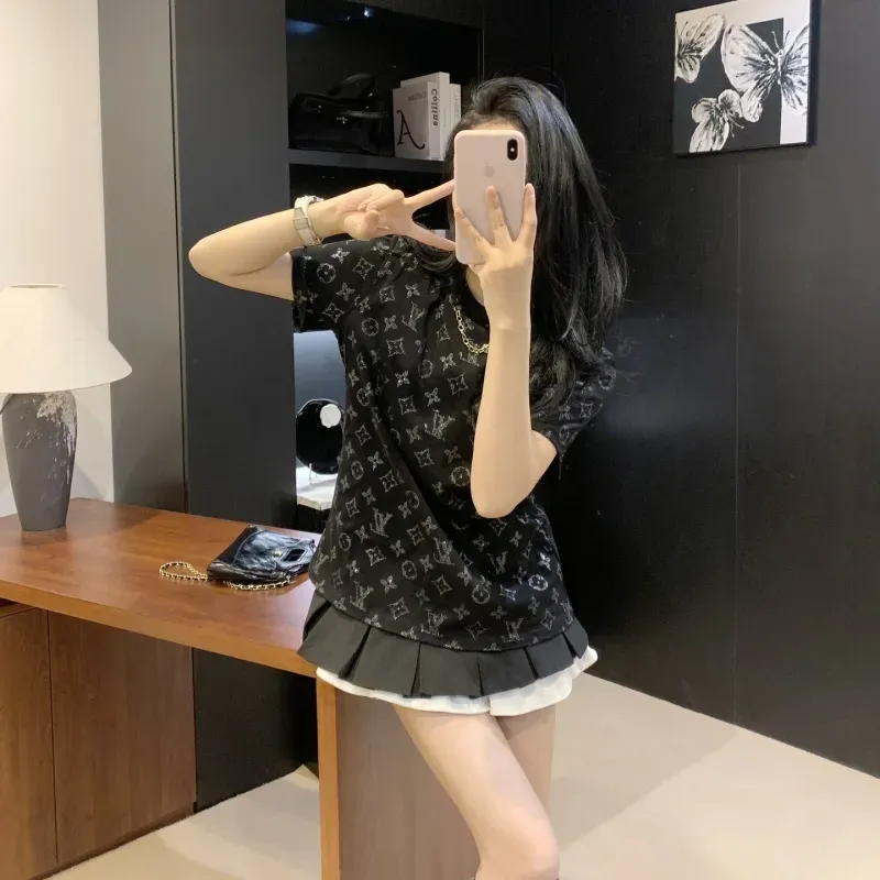 『S-L』大活躍 大人の定番 合わせやすい モード プリント チェーン 半袖 Ｔシャツ