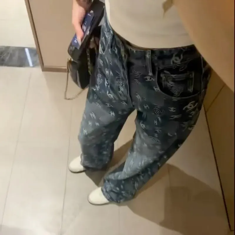 『S-XL』着心地良い 今季も大流行 モード ジャカード デニム パンツ