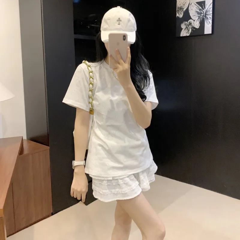 『S-L』大活躍 大人の定番 合わせやすい モード プリント チェーン 半袖 Ｔシャツ