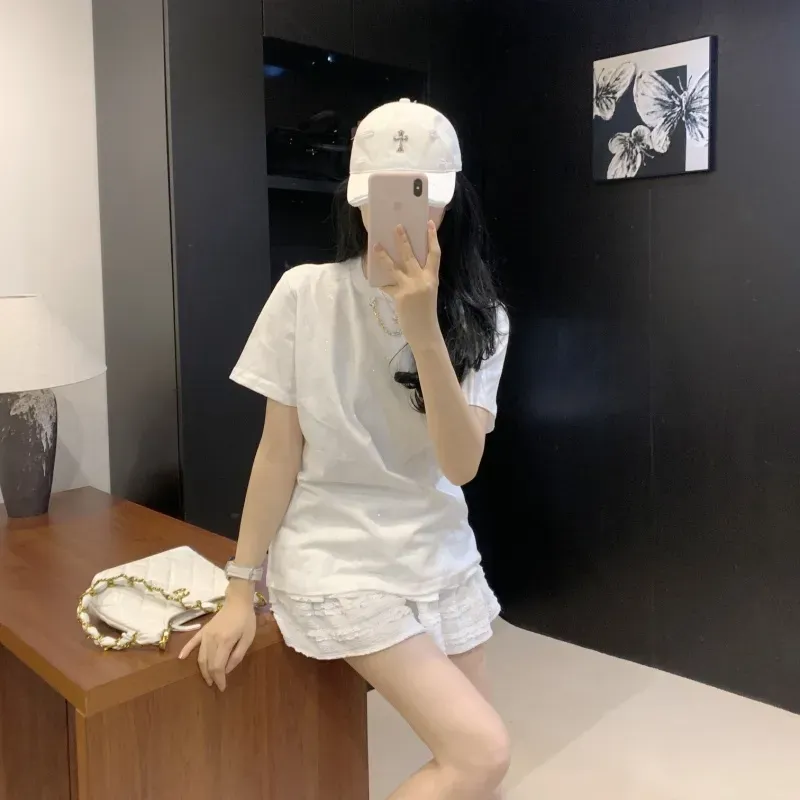 『S-L』大活躍 大人の定番 合わせやすい モード プリント チェーン 半袖 Ｔシャツ