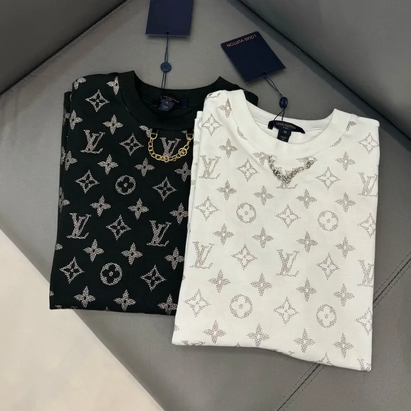 『S-L』大活躍 大人の定番 合わせやすい モード プリント チェーン 半袖 Ｔシャツ