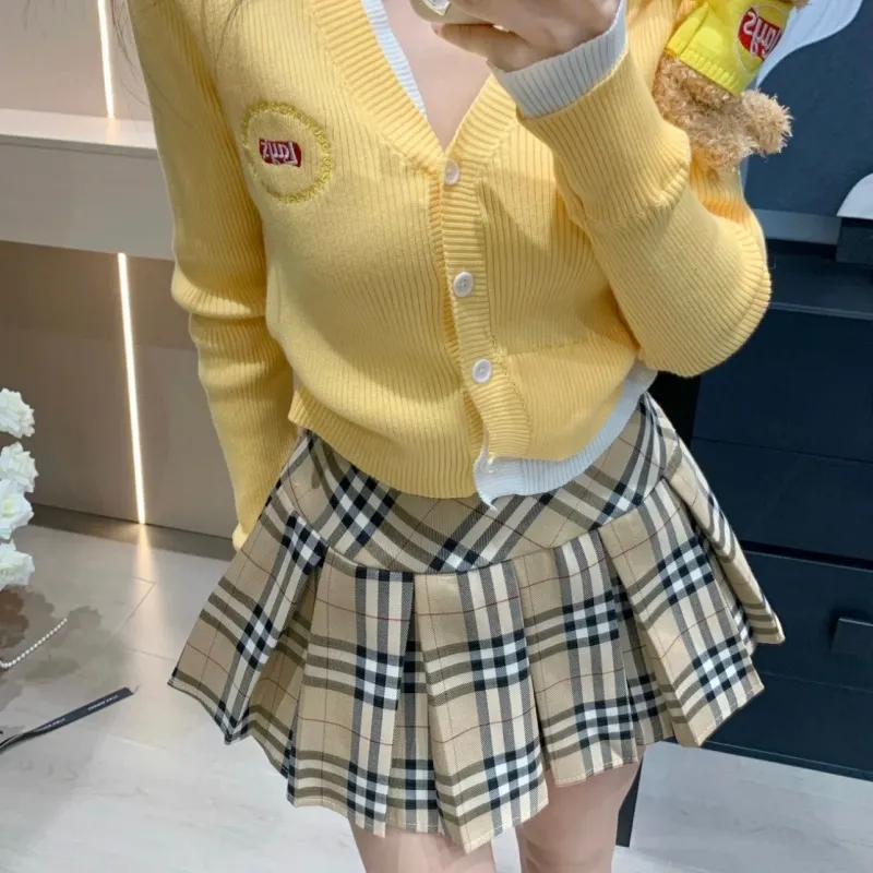 『S-XL』売れ切れ必至 着心地良い ガーリッシュ プリーツ チェック柄 スカート