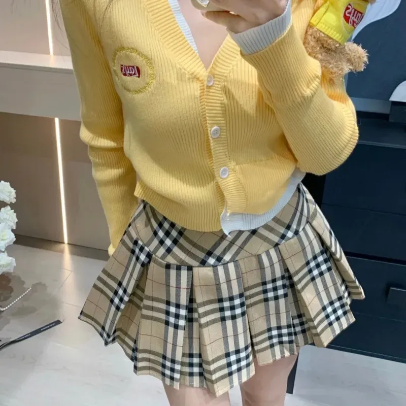 『S-XL』売れ切れ必至 着心地良い ガーリッシュ プリーツ チェック柄 スカート