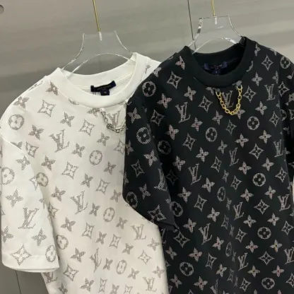 『S-L』大活躍 大人の定番 合わせやすい モード プリント チェーン 半袖 Ｔシャツ