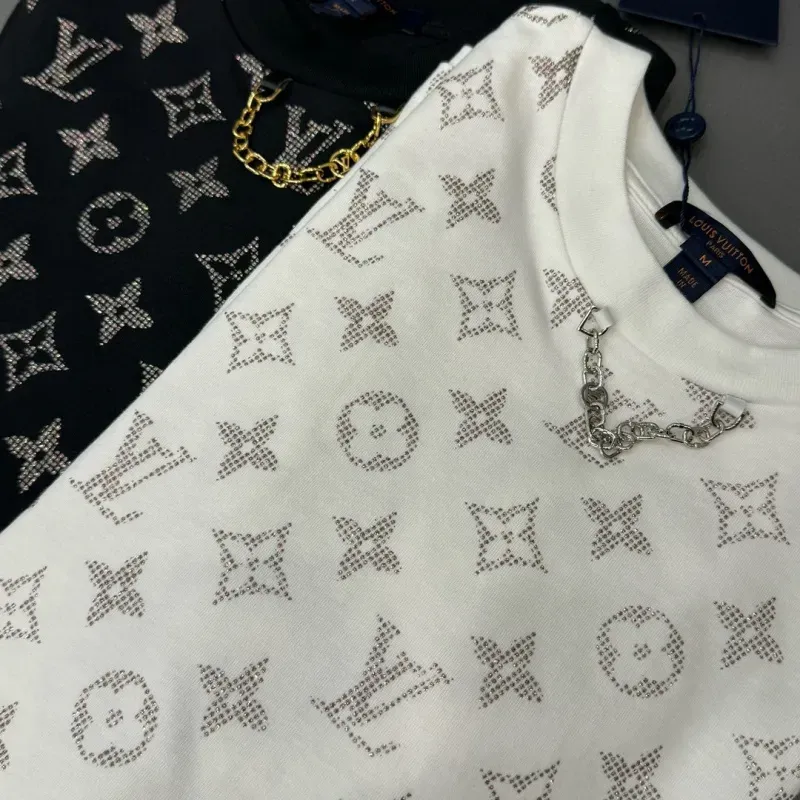 『S-L』大活躍 大人の定番 合わせやすい モード プリント チェーン 半袖 Ｔシャツ