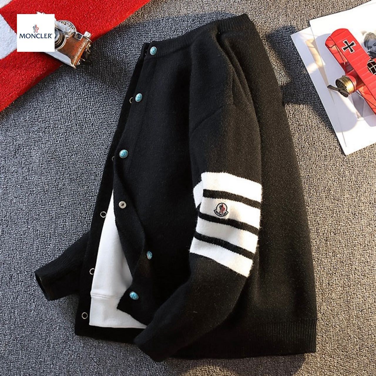 『M-4XL』ニットカーディガン、ユニセックス、新しい秋のスタイル、カジュアルで高級感があります。