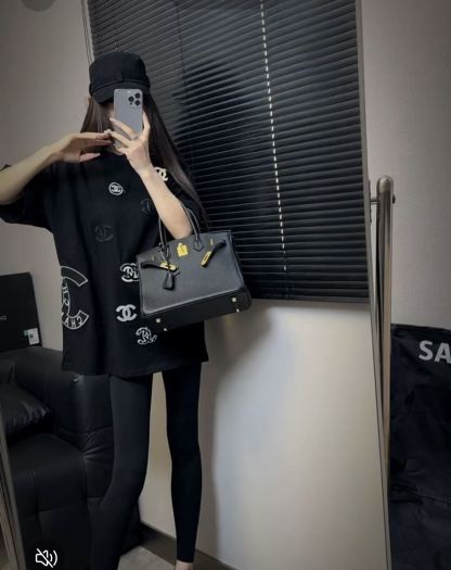 ファッショナブルなパッチワークラウンドネック純綿半袖Tシャツ、女性用、高級スイートルーズトップ