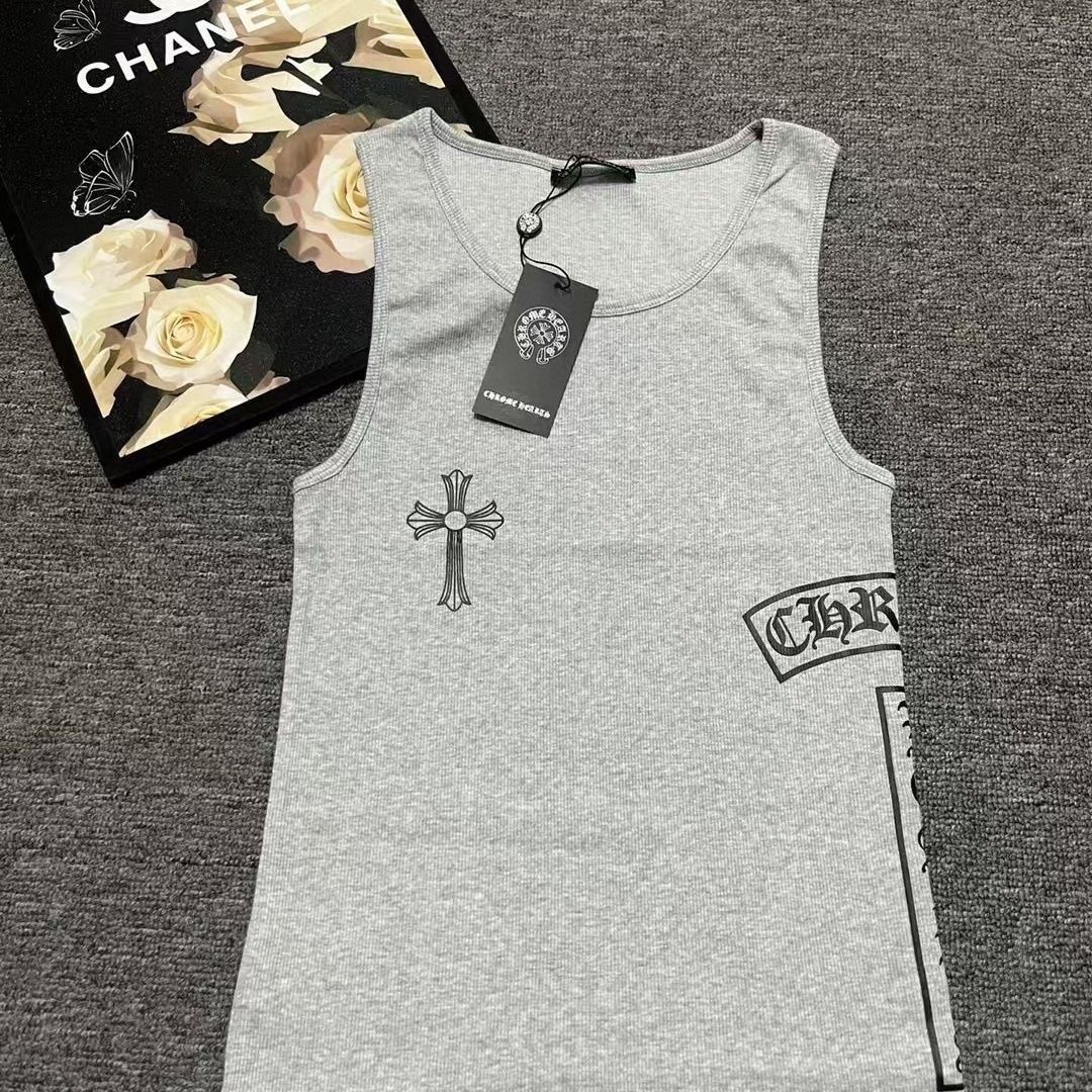 『S-XL』新作サマースリムフィットプリントノースリーブタンクトップ