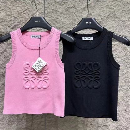 『S-XL』夏のファッション スクエアネック ニット 刺繍入り ノースリーブ ショートベスト - 新スタイル
