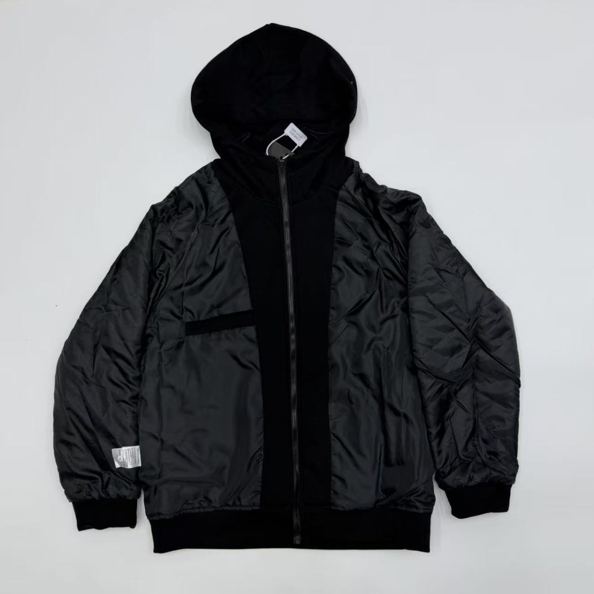 新しいユニセックスの刺繍入りコットンパッド入りジャケット、フード付き、ゆったりとした、カップル向けの暖かいコート。