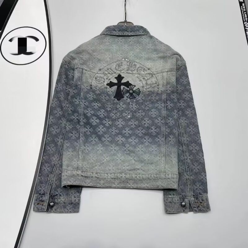 『S-3XL』クロス & ストーン デニムジャケット | ストリートスタイル
