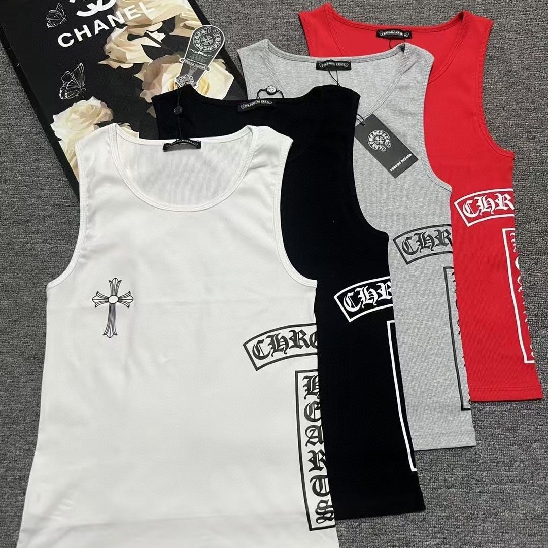 『S-XL』新作サマースリムフィットプリントノースリーブタンクトップ