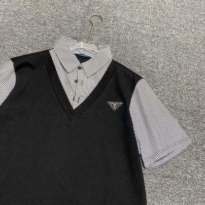 『L-5XL』夏にぴったりのストライプ柄半袖Tシャツ 着回し力抜群で男女兼用