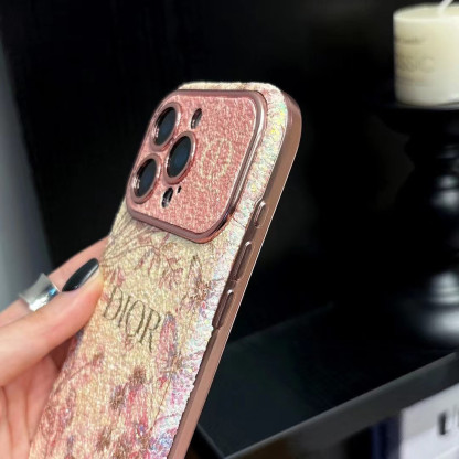 人気のトレンドブランド、スパンコールフラワー柄iPhone用スマホケース