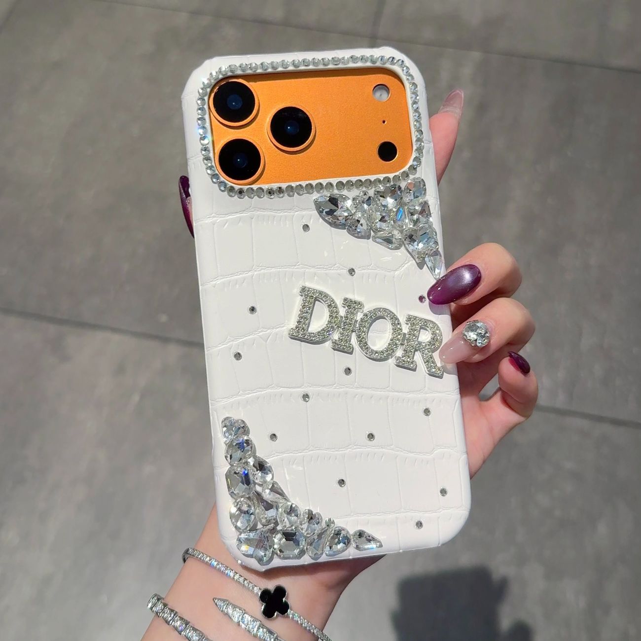 ダイヤモンドをちりばめた高級スタイルのiphone携帯ケース