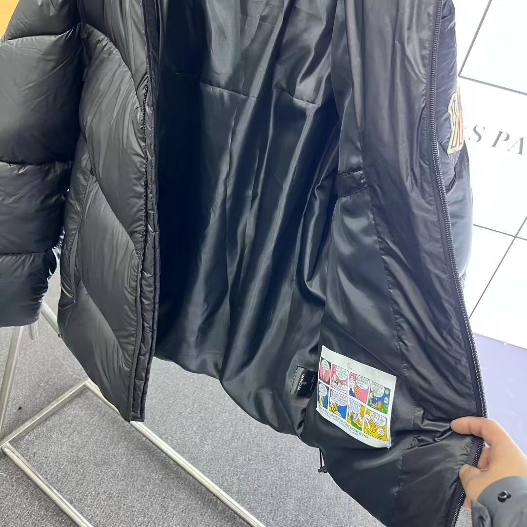 新しい冬のフード付き刺繍入り厚手のカップル綿詰めコート/ジャケット、暖かいアウターウェア