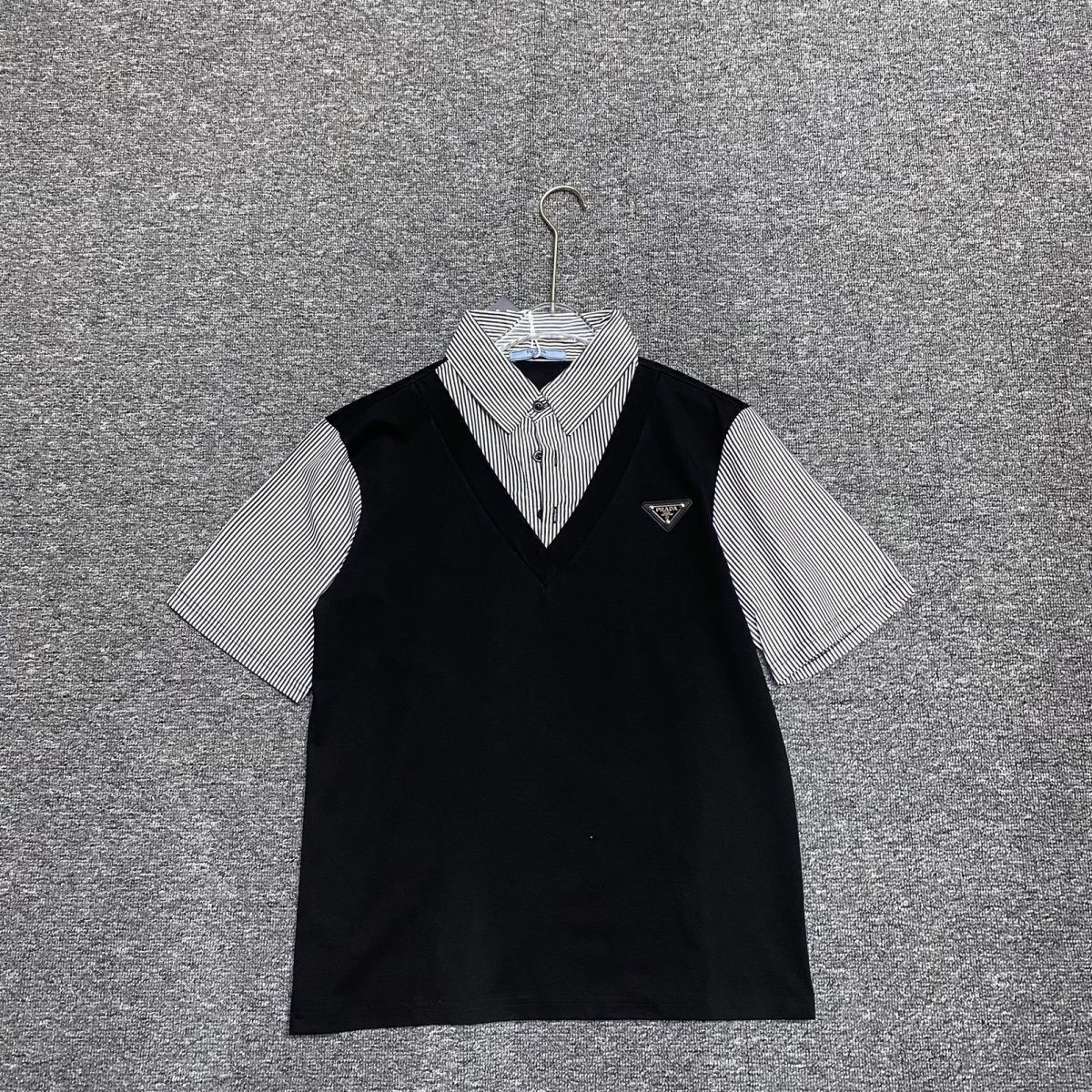 『L-5XL』夏にぴったりのストライプ柄半袖Tシャツ 着回し力抜群で男女兼用