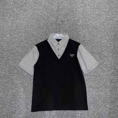 『L-5XL』夏にぴったりのストライプ柄半袖Tシャツ 着回し力抜群で男女兼用