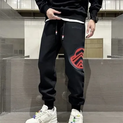 気質満点 着回し最強 存在感 スポーツ カジュアル プリント 春秋 ゆったり メンズ パンツ