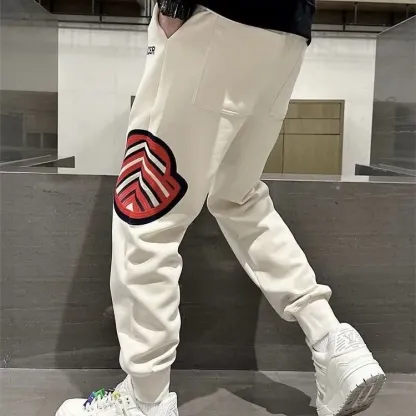 気質満点 着回し最強 存在感 スポーツ カジュアル プリント 春秋 ゆったり メンズ パンツ