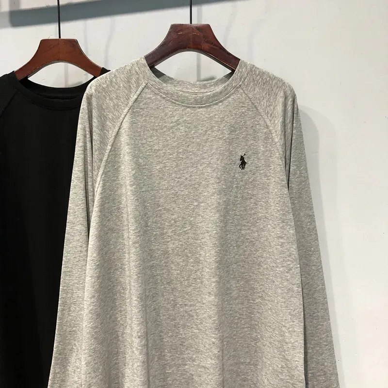 『M-4XL』刺繍 両サイドスリット 長袖Tシャツ 春秋 レディース くつろぎ ゆったり 綿100% トップス