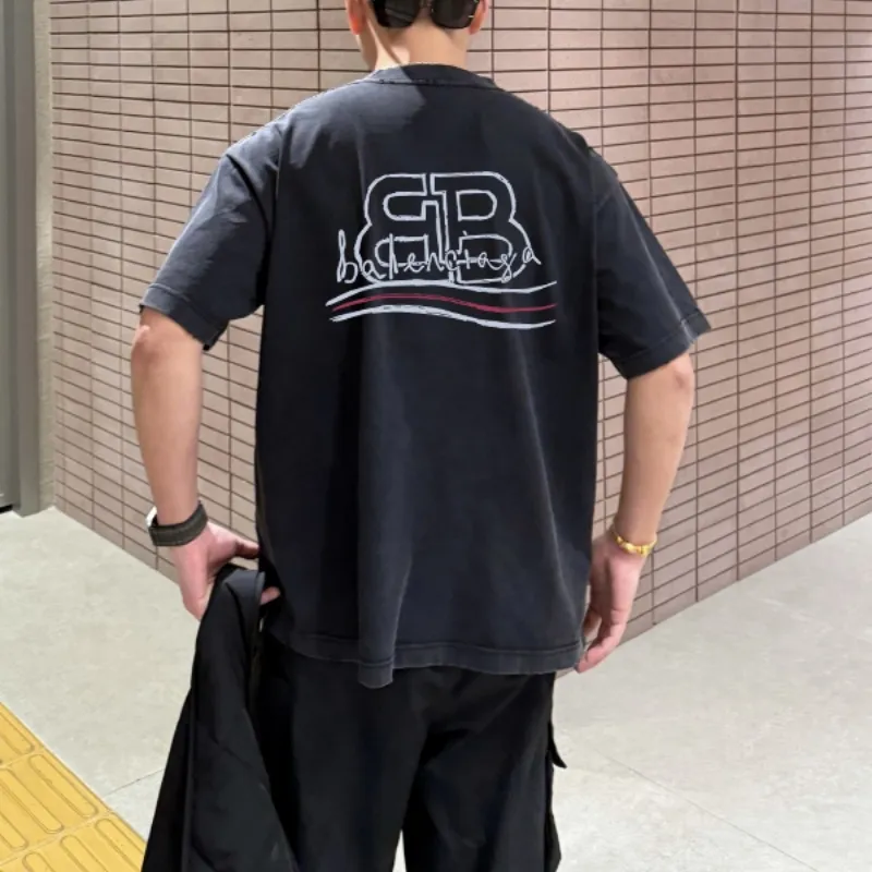『S-5XL』今季も大流行 ファッション シンプルカジュアル 高品質 レトロクール プリントＴシャツ