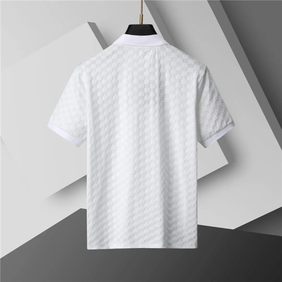 『M-3XL』着回し力抜群 新商品 通勤/OL キレカジ 折り襟 無地 薄地 メンズ ポロシャツ