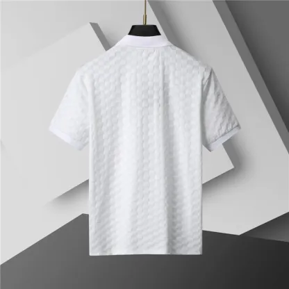 『M-3XL』着回し力抜群 新商品 通勤/OL キレカジ 折り襟 無地 薄地 メンズ ポロシャツ