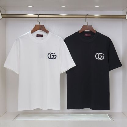 新作刺繍入りクルーネックTシャツ、トレンディな半袖カジュアル万能トップス