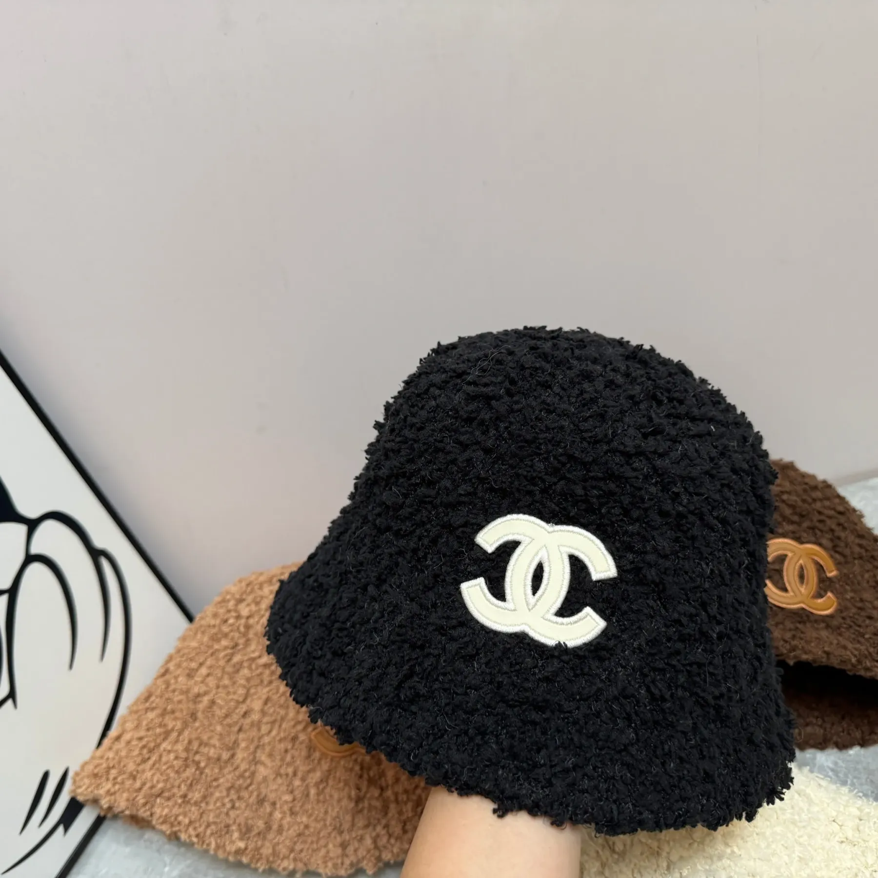 大人っぽ可愛い！暖か素材 ゆったりシルエット4カラー 帽子