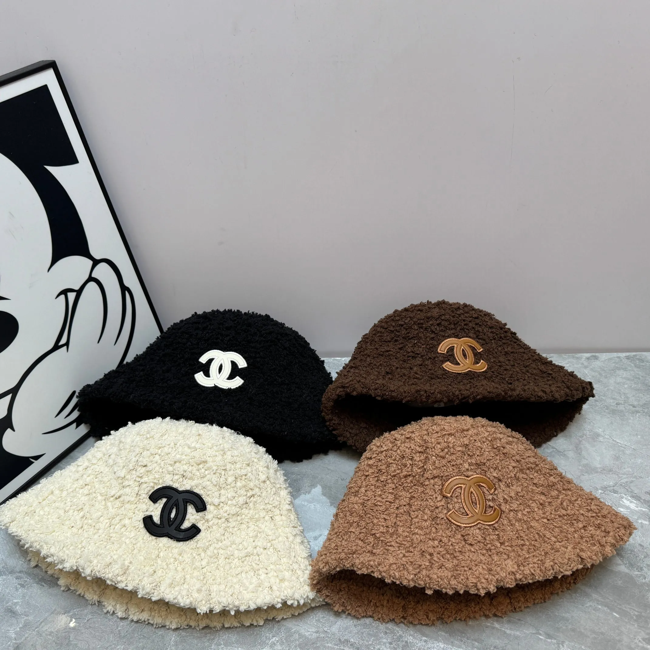 大人っぽ可愛い！暖か素材 ゆったりシルエット4カラー 帽子