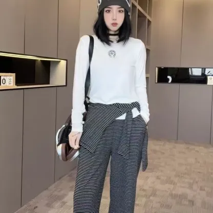 『M-2XL』取り入れたい 快適 通気性 シンプル 合わせやすいプリント長袖Tシャツ