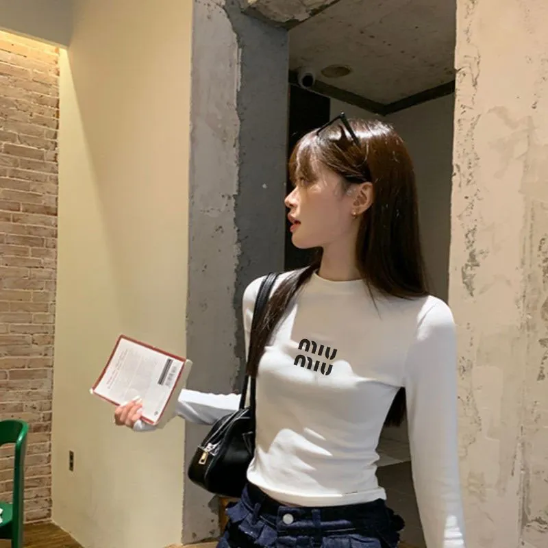 『M-2XL』NO.1人気 シンプル エレガント セクシーストレッチ若見え 長袖Tシャツ